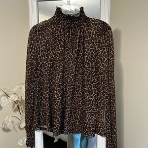 Wild Fable leopard print sheer top